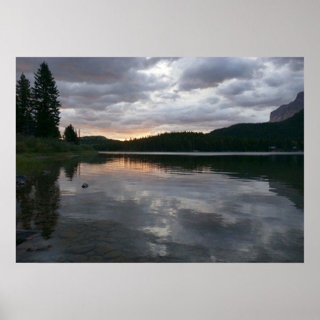 Sunrise at Swiftcurrent Lake II Poster (Front)