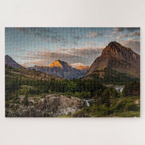 Sunrise at Swiftcurrent Lake Jigsaw Puzzle