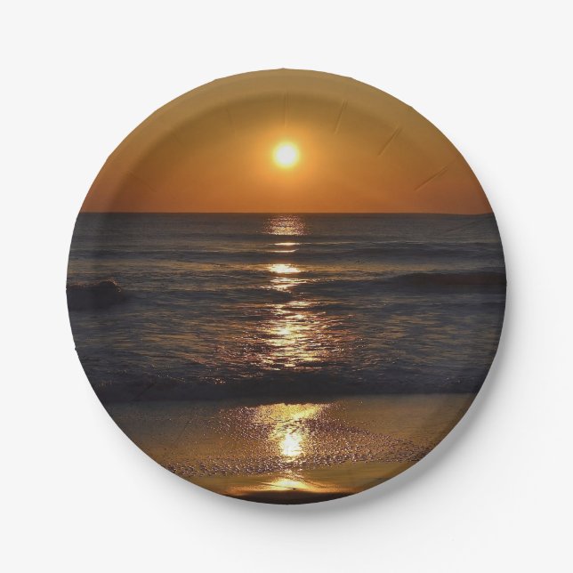 Sunrise at the Beach by Shirley Taylor Paper Plates (Front)