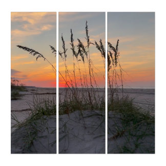 Sunrise at the beach - Coastal Island Living Triptych