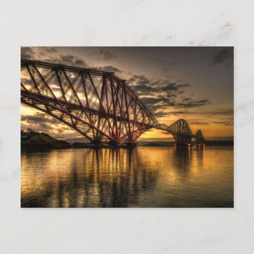 Sunrise at the Forth Rail Bridge Postcard