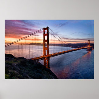 Sunrise at the Golden Gate Poster