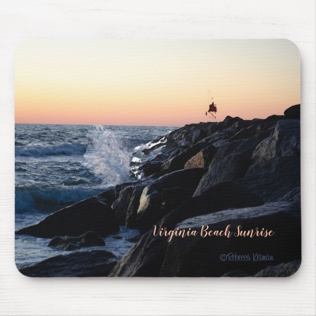 Sunrise at the Jetty - Virginia Beach July 02 2024 Mouse Pad (Front)