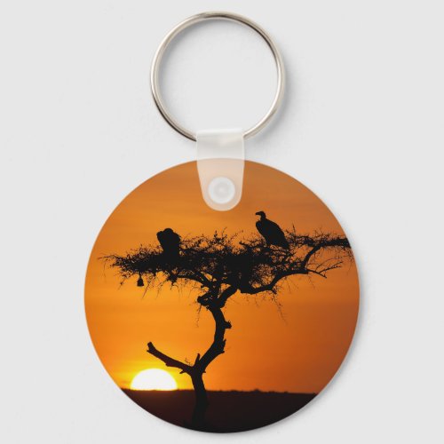 Sunrise at the Masai Mara Kenya Keychain