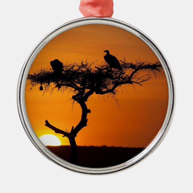 Sunrise at the Masai Mara, Kenya Metal Ornament (Front)