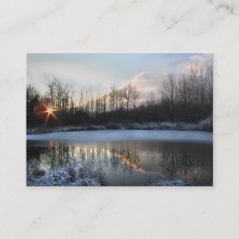 Sunrise At The Pond Atc Business Card by Bebops at Zazzle
