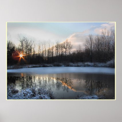 Sunrise at the Pond Poster