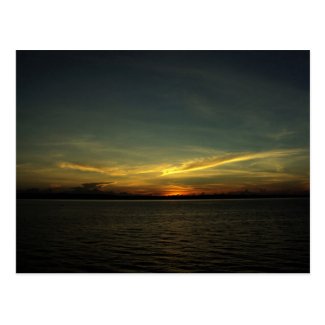Sunrise at the Port in Bicol, Philippines Postcard