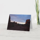 Sunrise at the Windows Trail in Arches Card
