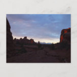 Sunrise at the Windows Trail in Arches Postcard