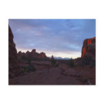 Sunrise at the Windows Trail in Arches Postcard