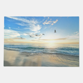 Sunrise Beach Birds Scenic Rug