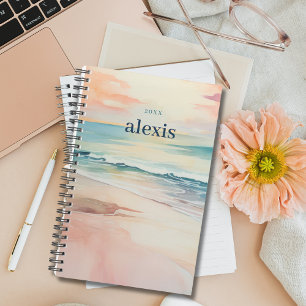 Sunrise Beach   Pretty Personalized Yearly Planner