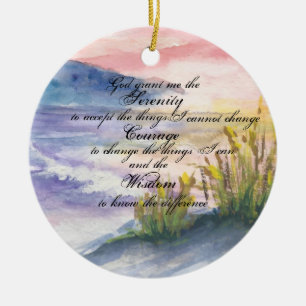 Sunrise Beach Serenity Ceramic Ornament
