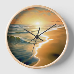 Sunrise Beach Wall Clock