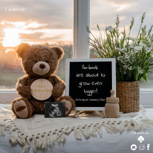 Sunrise,bear and flowers pregnancy announcement