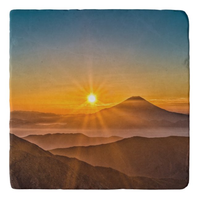 Sunrise between the hills trivet (Front)