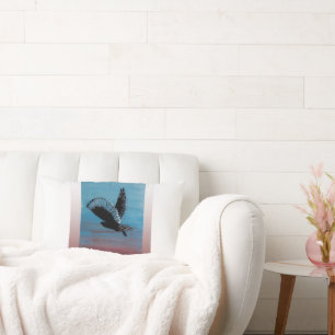 Sunrise Bird Art Tawny Owl Lumbar Pillow