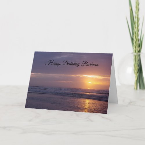 Sunrise Birthday on the Beach Card