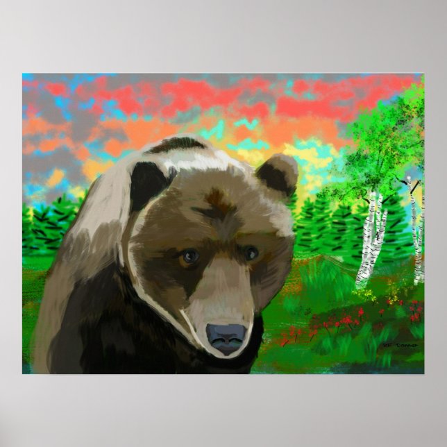 sunrise black bear poster (Front)