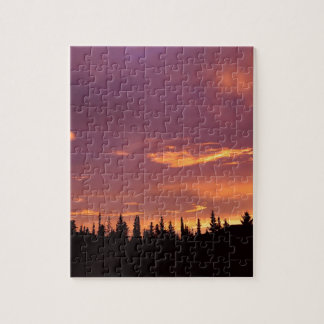 Sunrise Boreal Forest Alaska Jigsaw Puzzle