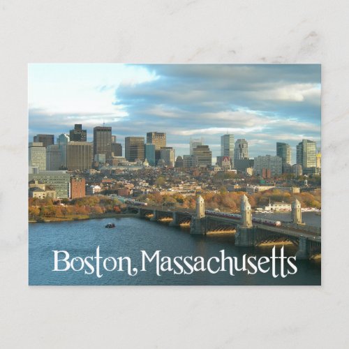 Sunrise Boston Massachusetts Skyline _ USA Postcard
