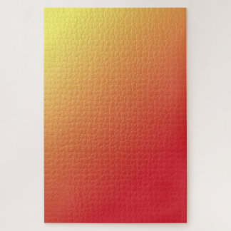 Sunrise - Bright Red to Yellow Gradient Minimal Jigsaw Puzzle