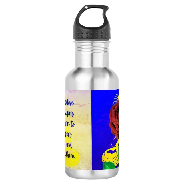 Sunrise Buddha #5 - Water is Alive Stainless Steel Water Bottle (Front)