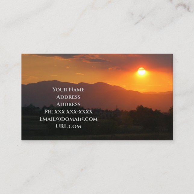Sunrise Business Card (Front)
