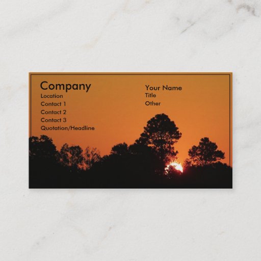 Customizable Sunrise Business Card Templates
