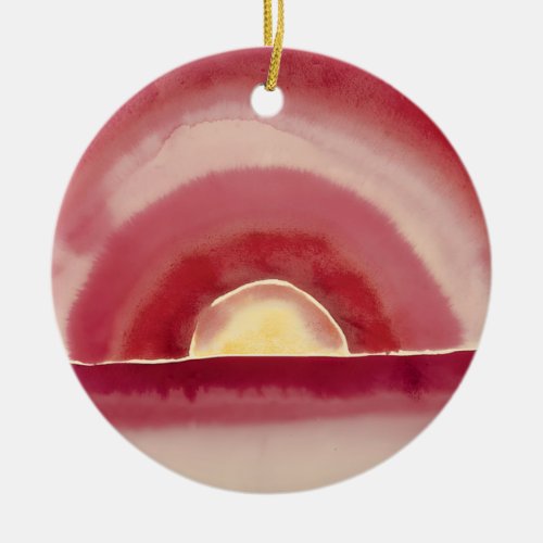 Sunrise by Georgia OKeefe Ceramic Ornament