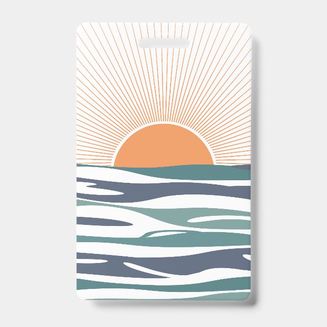 Sunrise by the sea badge (Front)