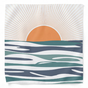 Sunrise by the sea bandana