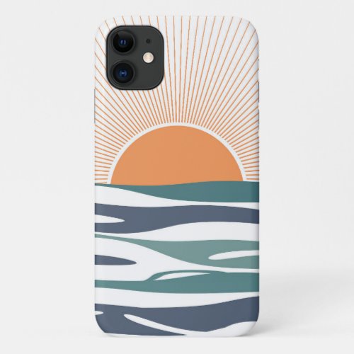 Sunrise by the sea iPhone 11 case
