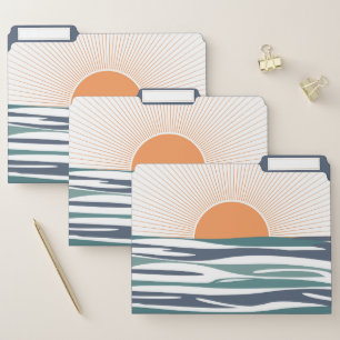 Sunrise by the sea file folder