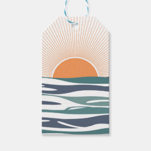 Sunrise by the sea gift tags