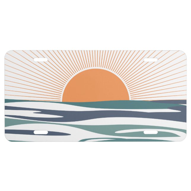 Sunrise by the sea license plate (Front)