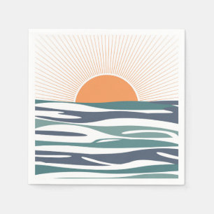 Sunrise by the sea napkins