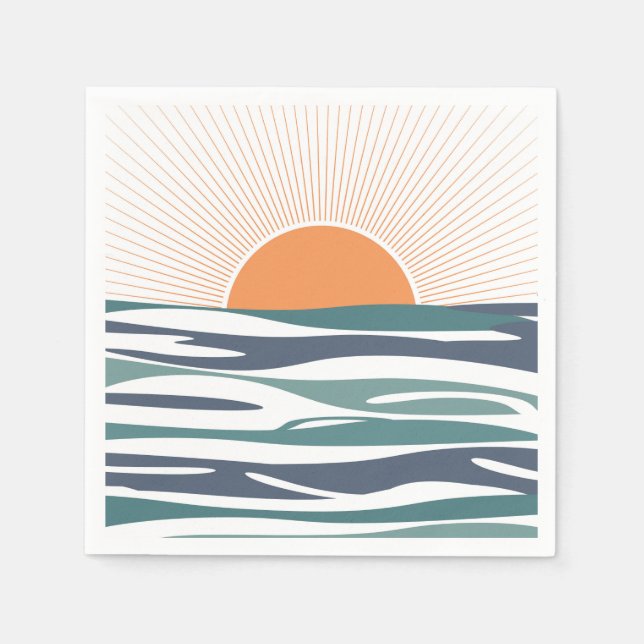 Sunrise by the sea napkins (Front)