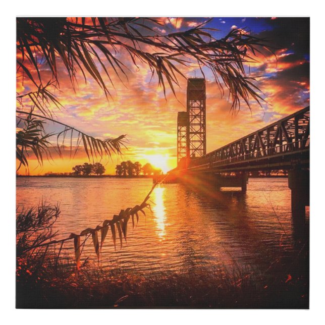 Sunrise California Style Faux Canvas Print (Front)