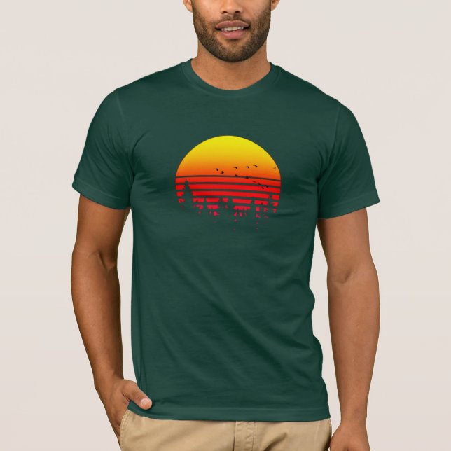 Sunrise, Camping, Wilderness and Sunset Lovers T-Shirt (Front)
