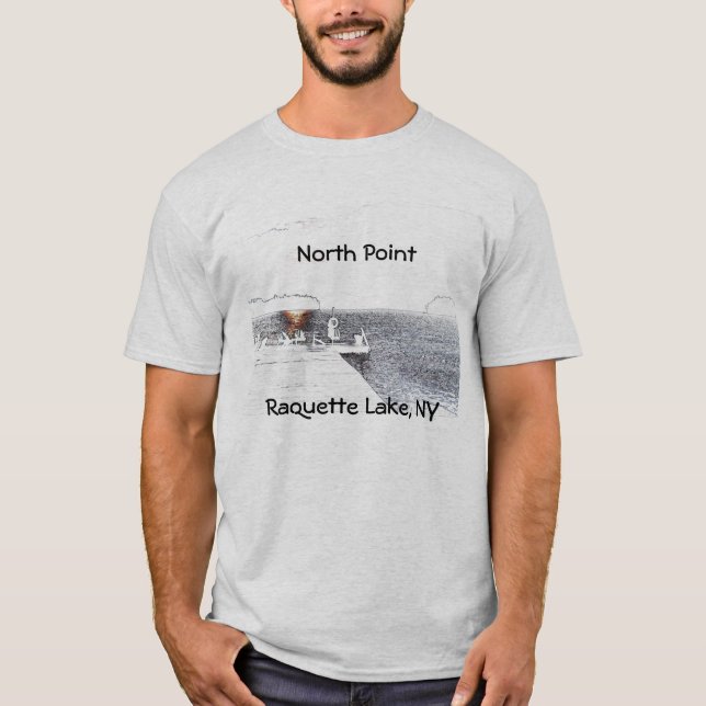 sunrise(card-FULL), North PointRaquette Lake, NY T-Shirt (Front)
