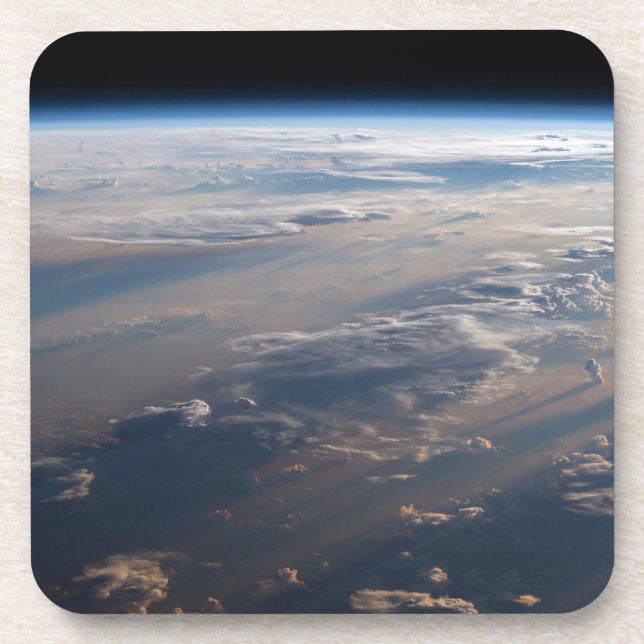 Sunrise Casts Long Shadows Over Philippine Sea Beverage Coaster (Front)