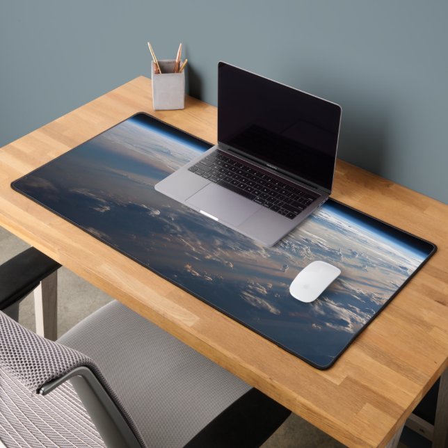 Sunrise Casts Long Shadows Over Philippine Sea Desk Mat (Office 2)