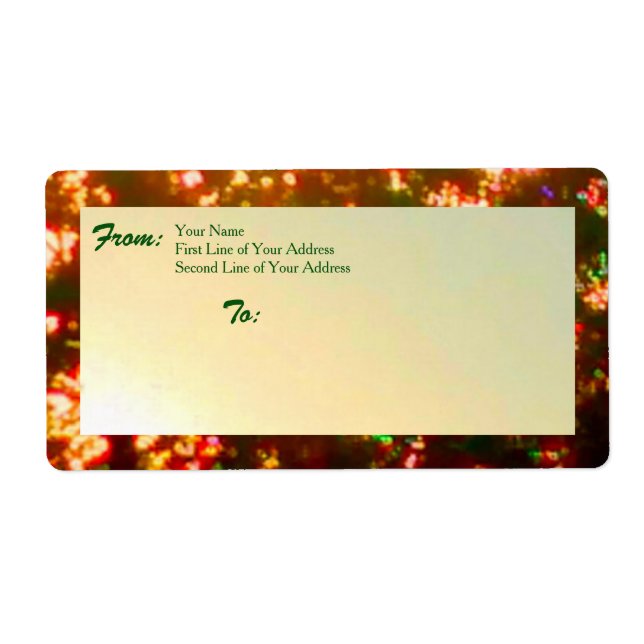 Sunrise Christmas Lights Photo 1, Version 2 Label (Front)