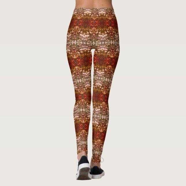Sunrise Christmas Lights Vibrant Pattern 8 Leggings (Back)