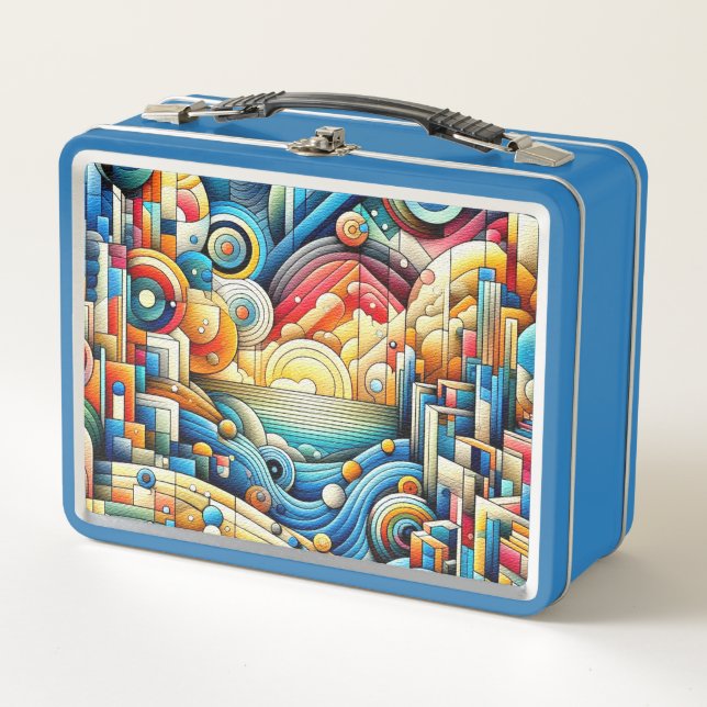 Sunrise City  Metal Lunch Box (Front)