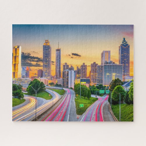 Sunrise Cityscape Building Atlanta Georgia Travel Jigsaw Puzzle