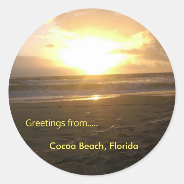 Sunrise  Classic Round Sticker, Glossy Classic Round Sticker (Front)