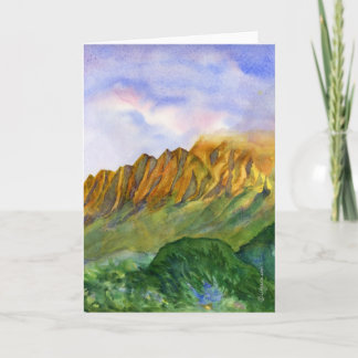 Sunrise Cliffs Kauai Hawaii Blank greeting Card